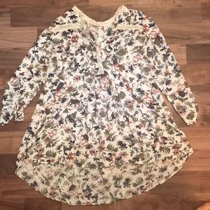 Vintage Floral Hi-Lo Dress
